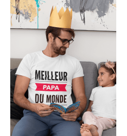 T-shirt homme LE MEILLEUR PAPA DU MONDE