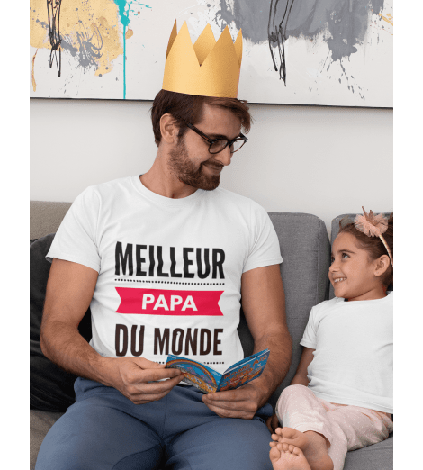 T-shirt homme LE MEILLEUR PAPA DU MONDE