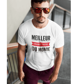 T-shirt homme LE MEILLEUR GRAND FRÈRE DU MONDE