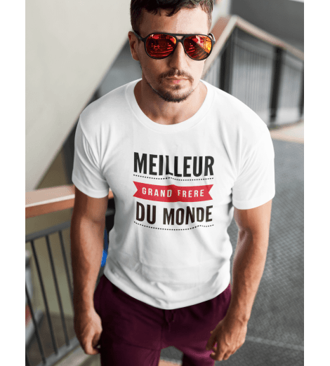 T-shirt homme LE MEILLEUR GRAND FRÈRE DU MONDE