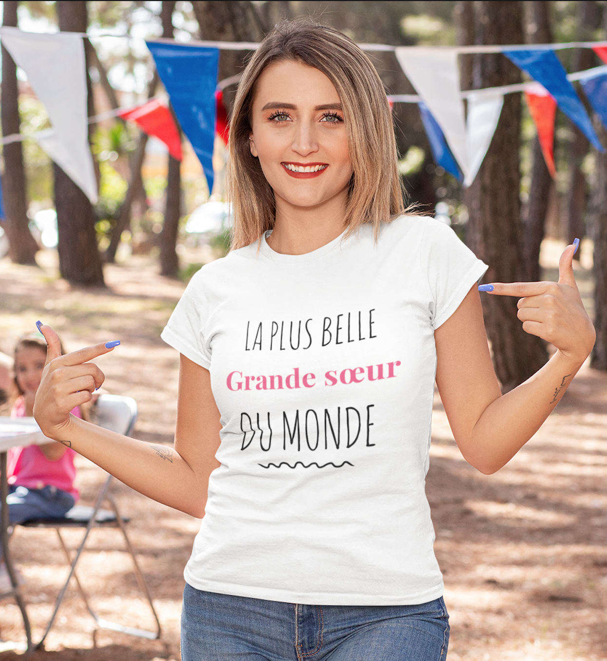 T-shirt femme LA PLUS BELLE GRANDE SOEUR DU MONDE