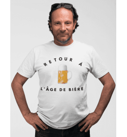 T-shirt homme RETOUR À L'ÂGE DE BIÈRE