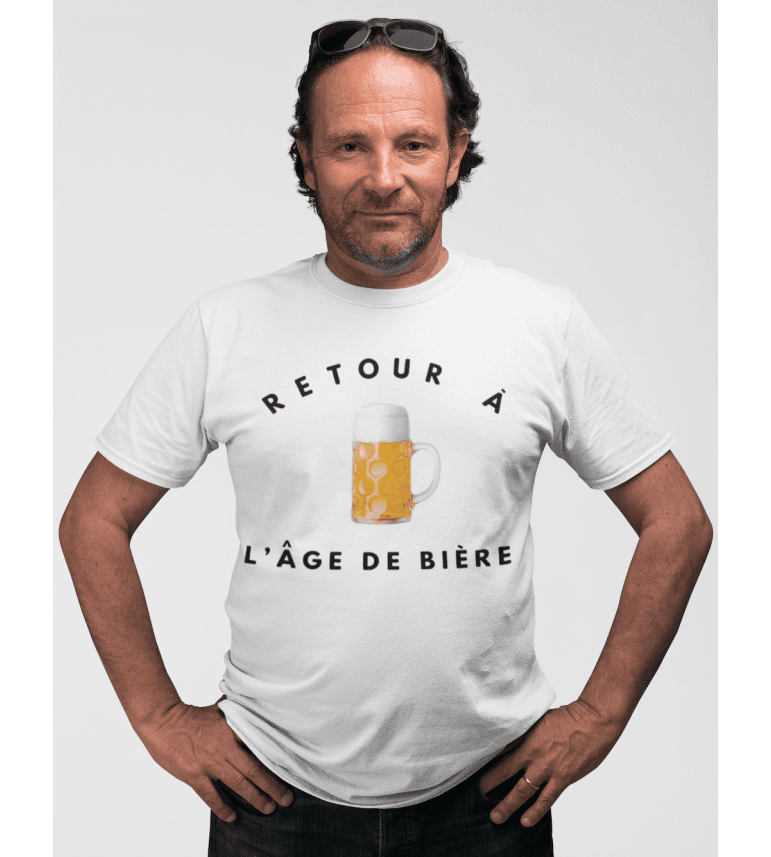 T-shirt homme RETOUR À L'ÂGE DE BIÈRE