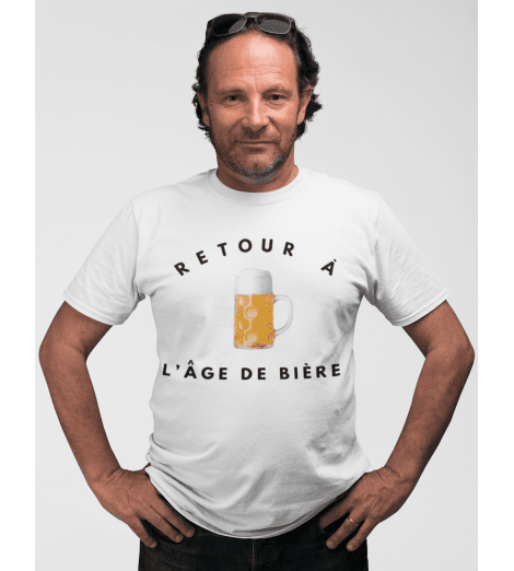 T-shirt homme RETOUR À L'ÂGE DE BIÈRE