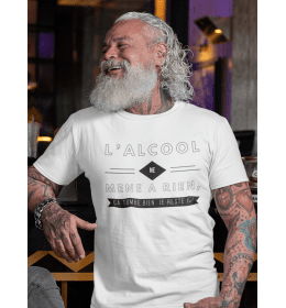 T-shirt homme L'ALCOOL NE MÈNE À RIEN