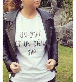 sweat femme UN CAFE ET UN CALIN SVP