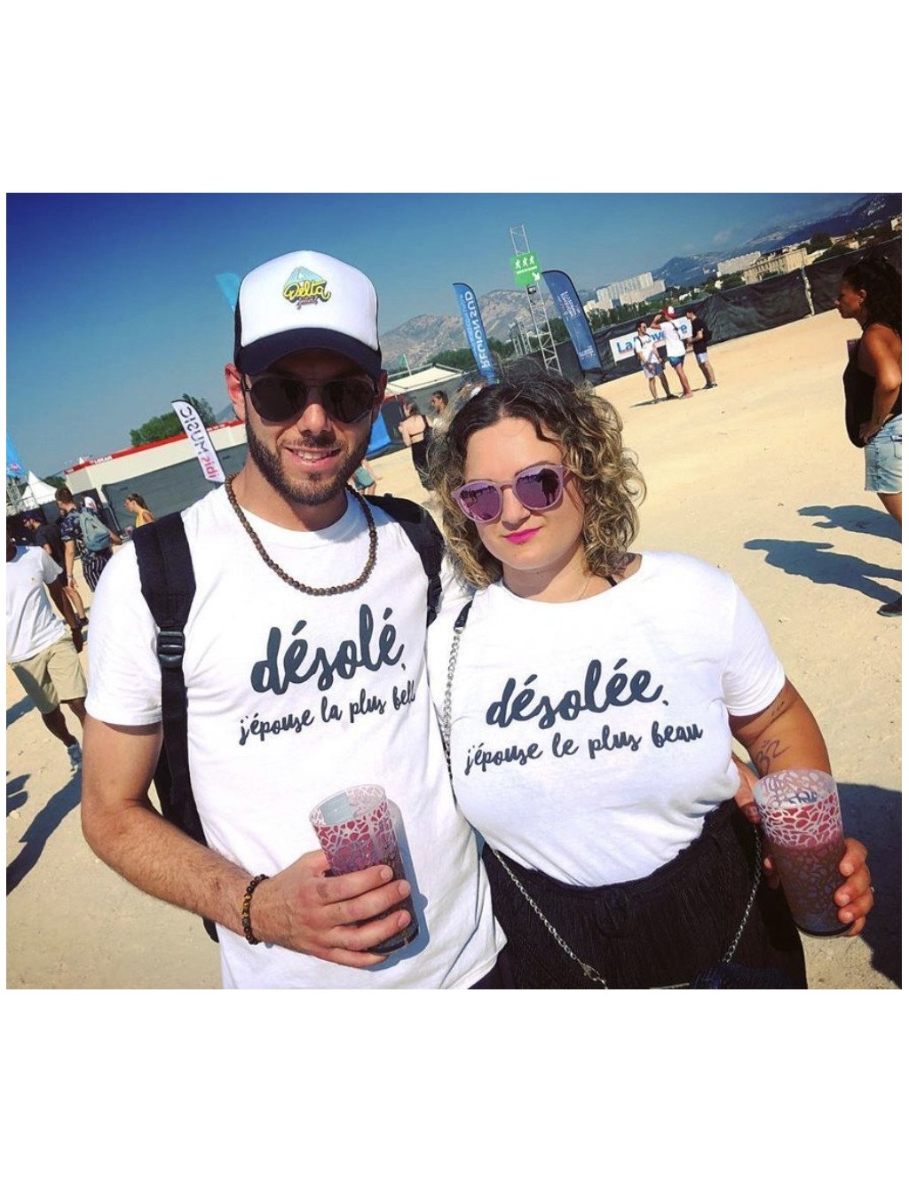 t-shirt femme DESOLEE, J'EPOUSE LE PLUS BEAU