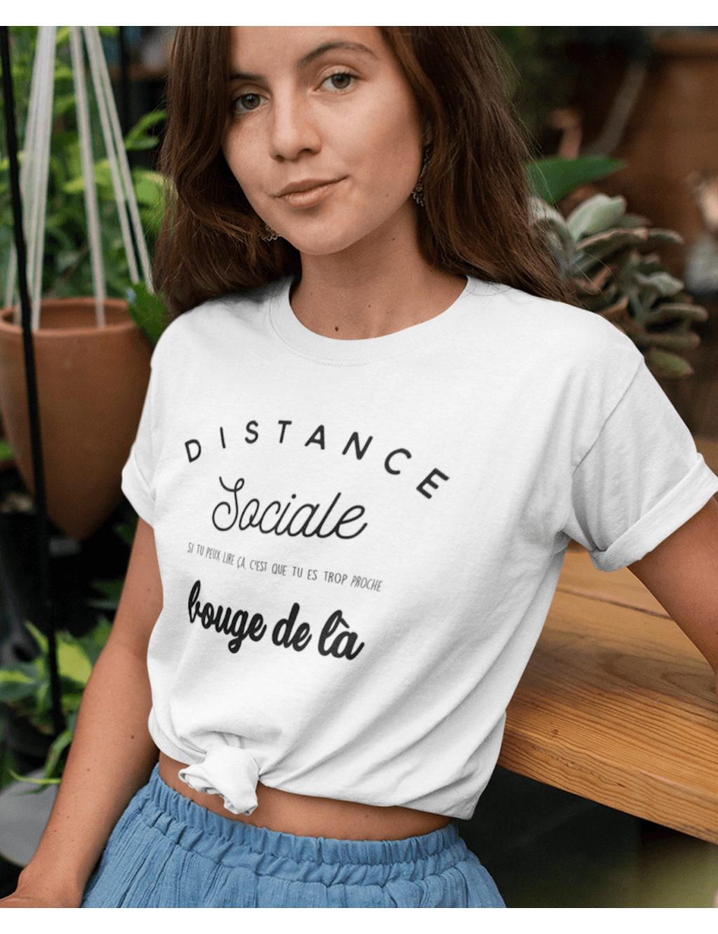 T-shirt femme DISTANCE SOCIALE - BOUGE DE LÀ