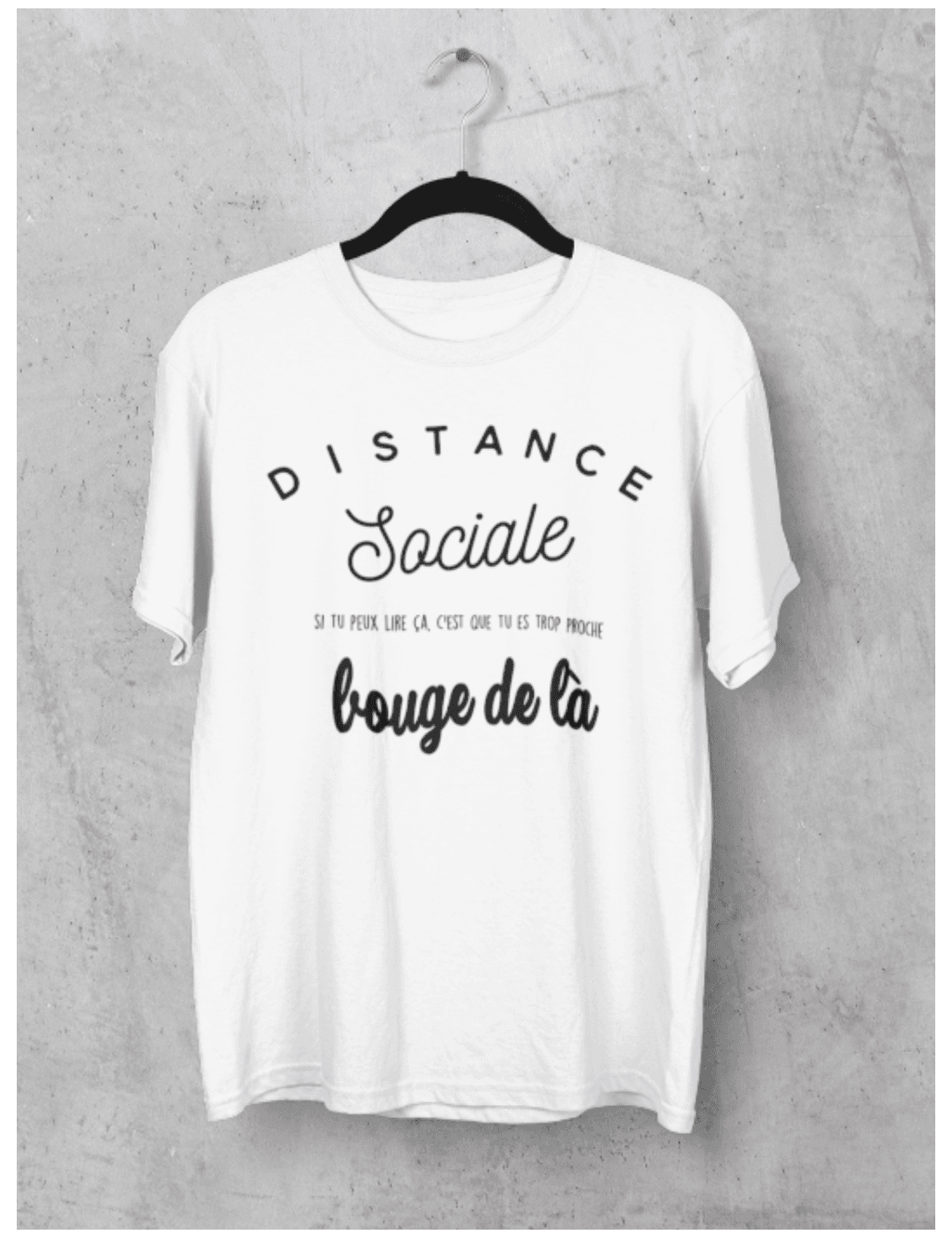 T-shirt homme DISTANCE SOCIALE - BOUGE DE LÀ
