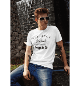 T-shirt homme DISTANCE SOCIALE - BOUGE DE LÀ