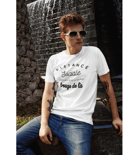 T-shirt homme DISTANCE SOCIALE - BOUGE DE LÀ