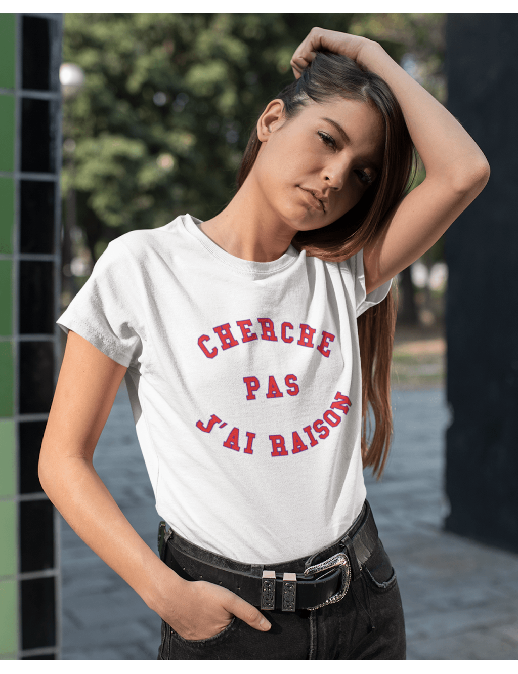 T-shirt femme CHERCHE PAS J'AI RAISON