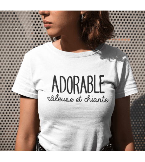 t-shirt femme adorable râleuse et chiante