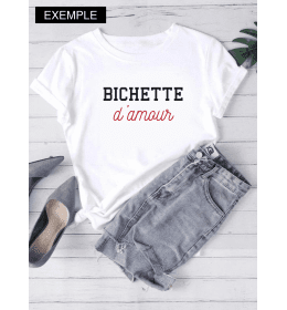T-shirt Femme Petit nom D'AMOUR Personnalisé