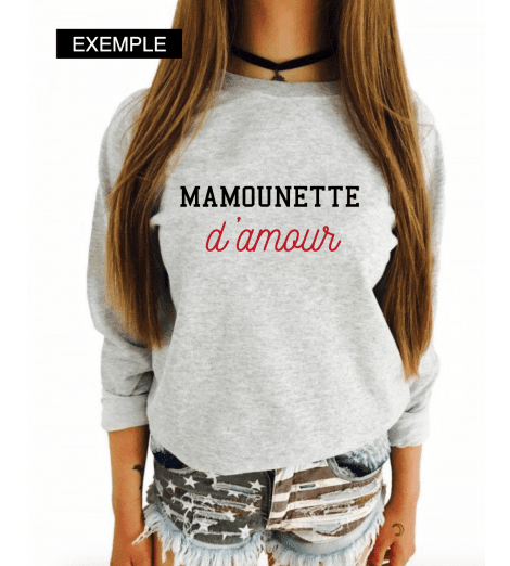 Sweat Femme Petit nom D'AMOUR Personnalisé