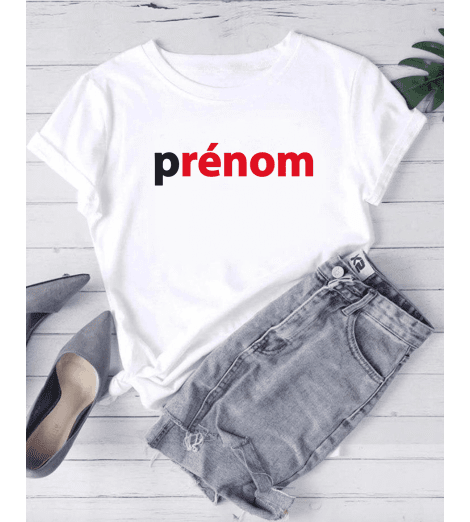 T-shirt Femme PRÉNOM NUTELLA PERSONNALISÉ