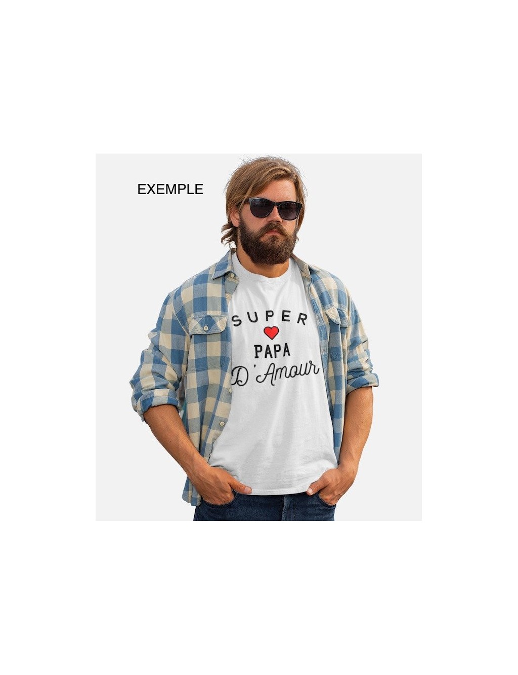 T-shirt Homme Super Votre Texte d Amour | De Paris