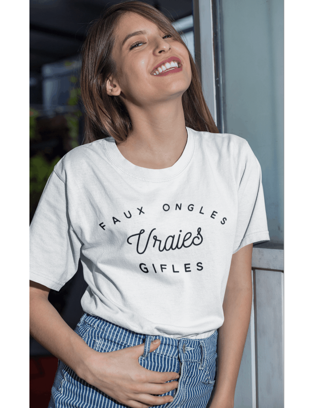 T-shirt Femme Faux Ongles Vraies Gifles | De Paris