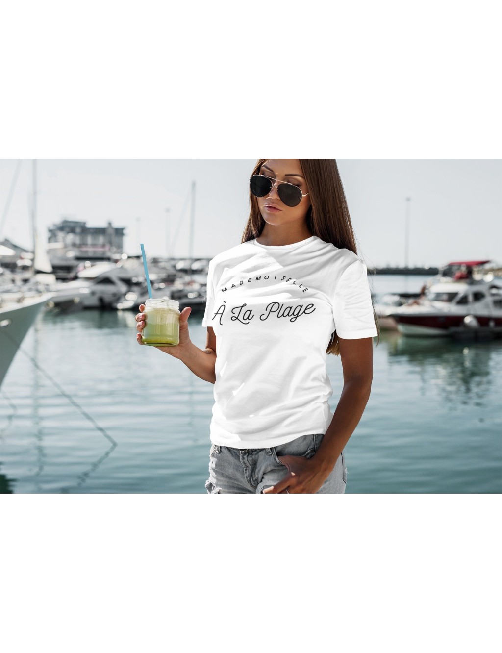 T-shirt femme MADEMOISELLE A LA PLAGE