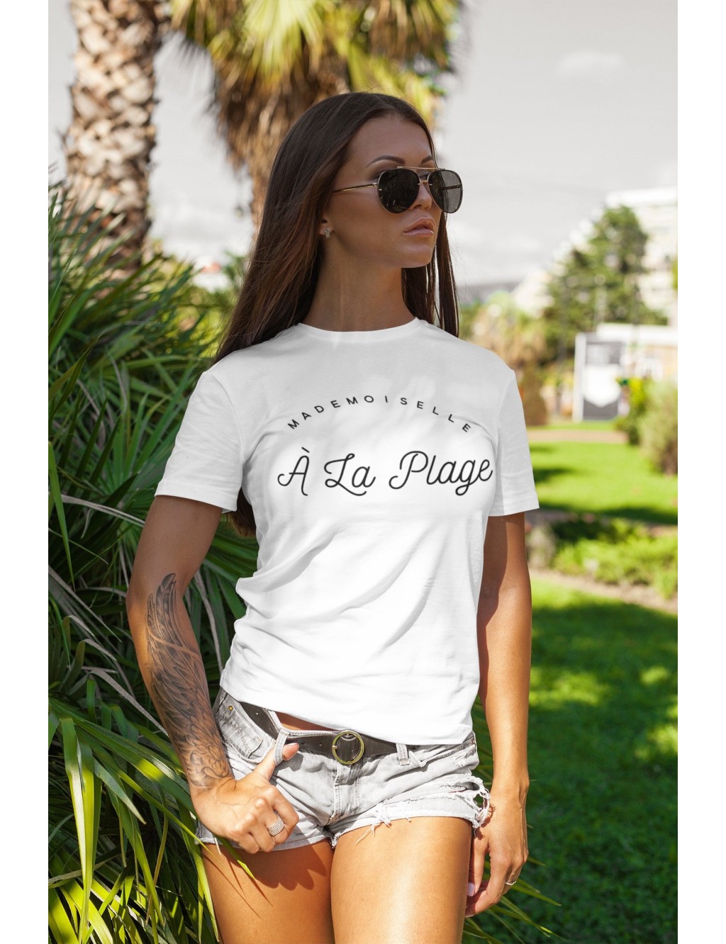 T-shirt femme MADEMOISELLE A LA PLAGE