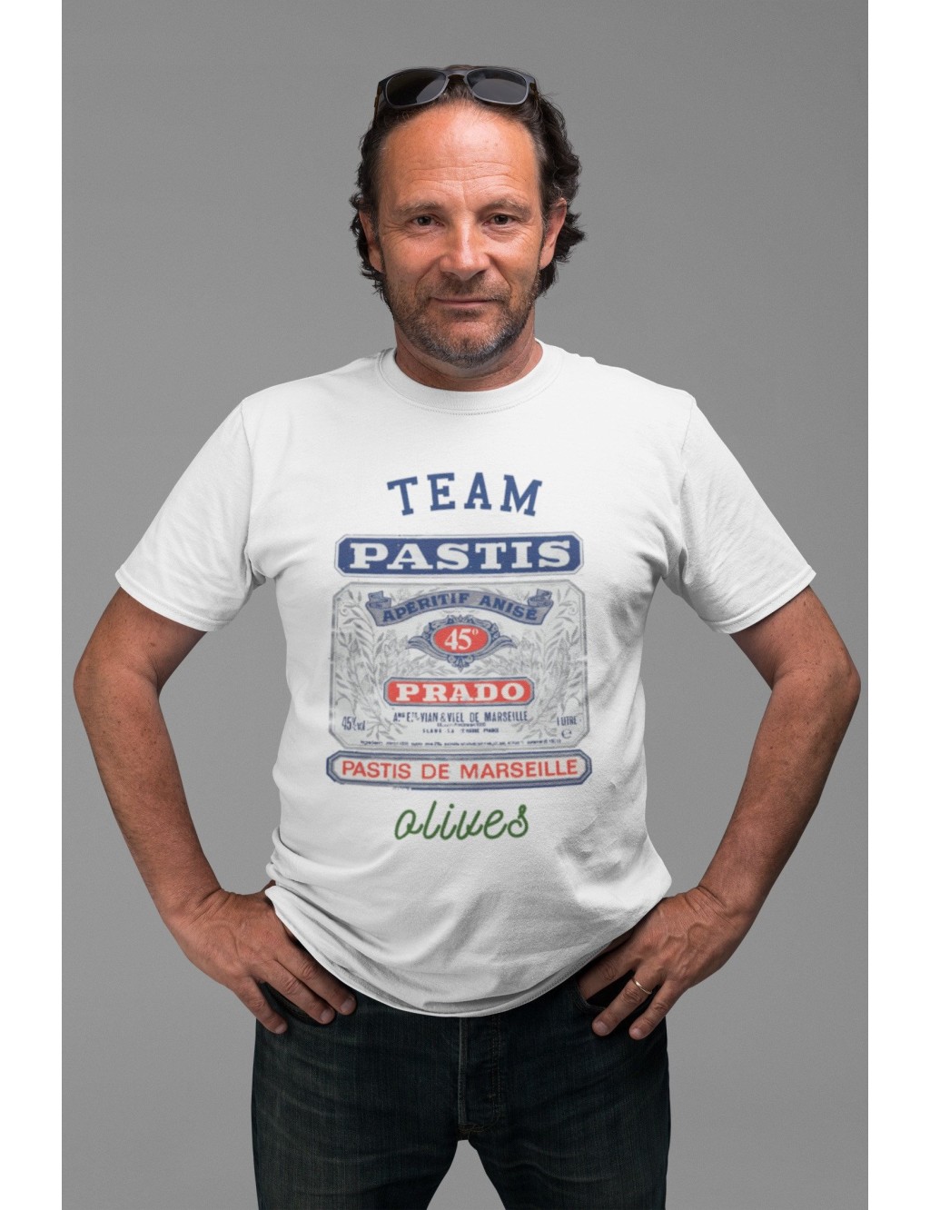 T-shirt blanc homme TEAM PASTIS