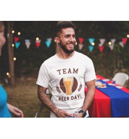 T-Shirt Blanc Homme Team Bière