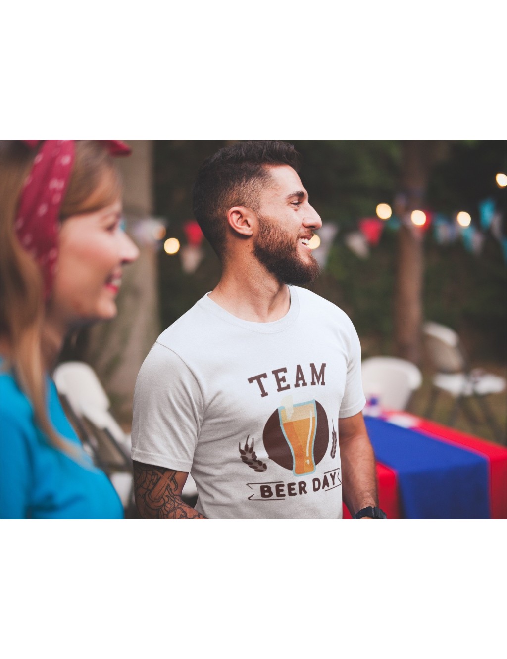 T-shirt Homme T-shirt Blanc Homme Team Beer | De Paris