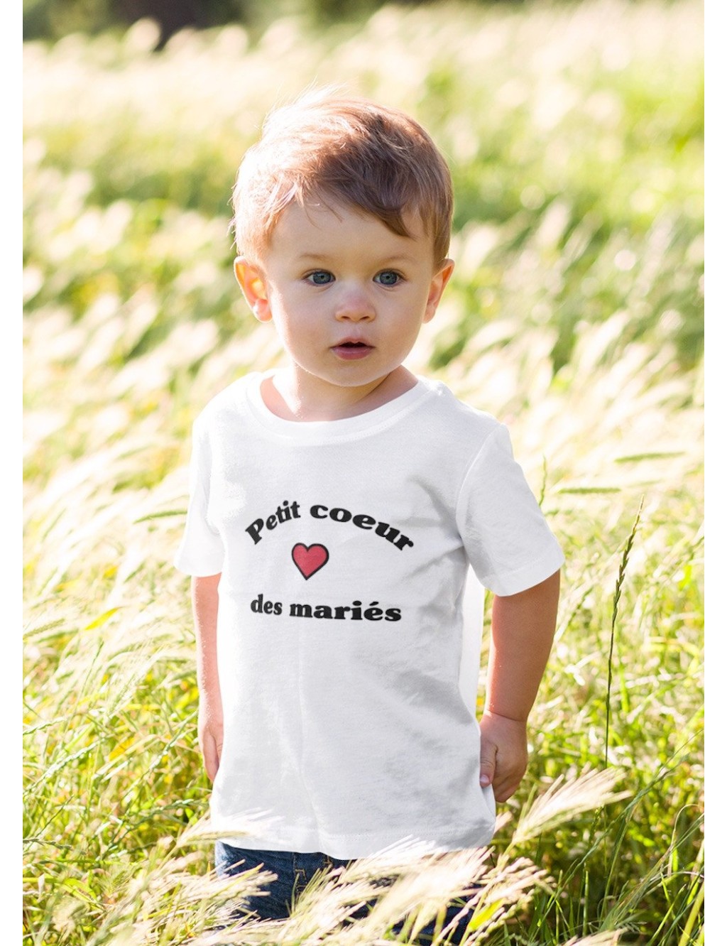 T-shirt Enfant T-shirt Enfant Fille et Garcon Petit Cœur des Maries | De Paris