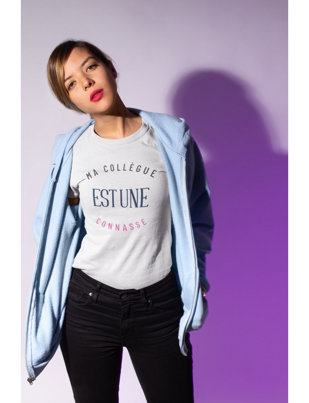 T-shirt Femme ma Collegue est une Connasse | De Paris