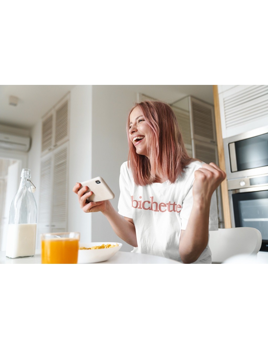 T-shirt Femme Bichette Rose | De Paris