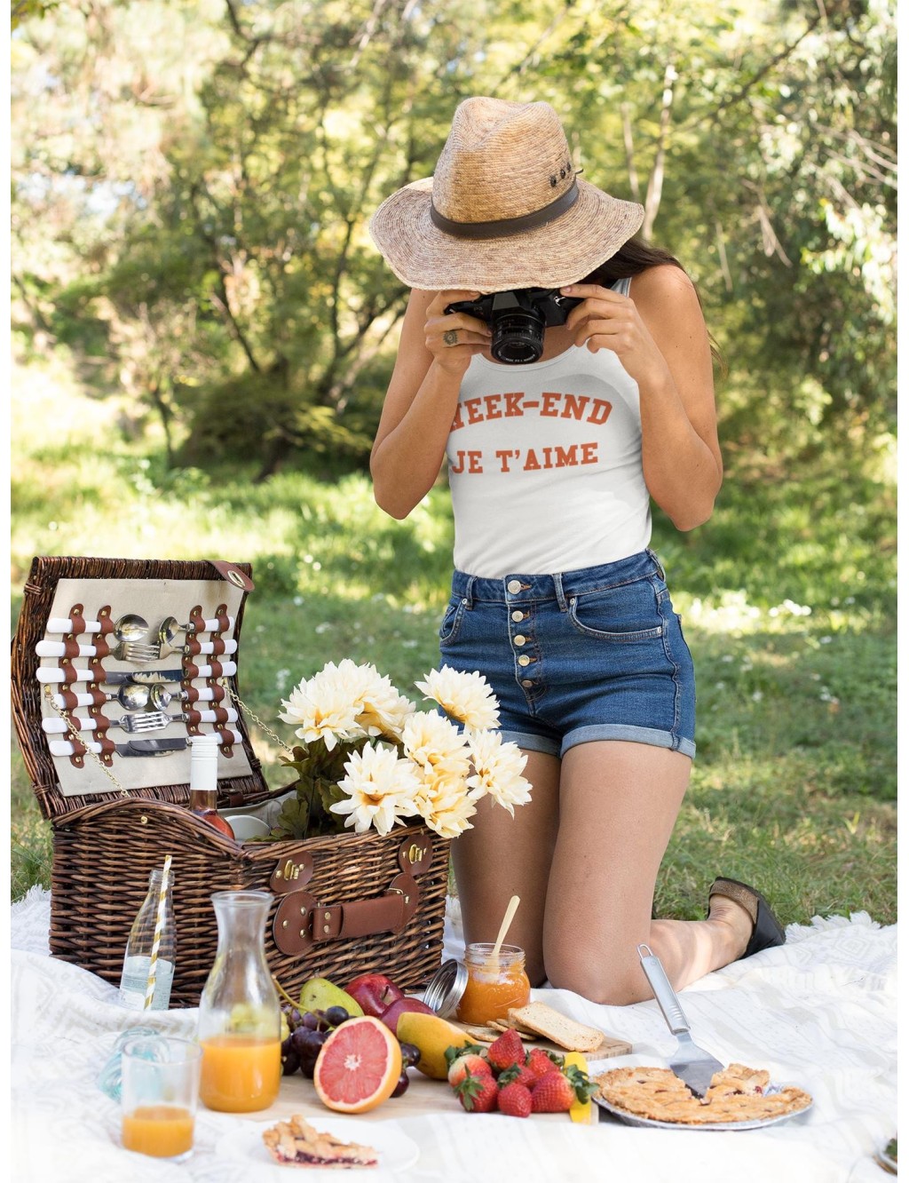 Débardeur femme WEEK-END JE T'AIME