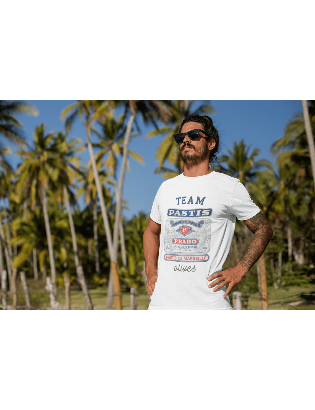 T-shirt blanc homme TEAM PASTIS