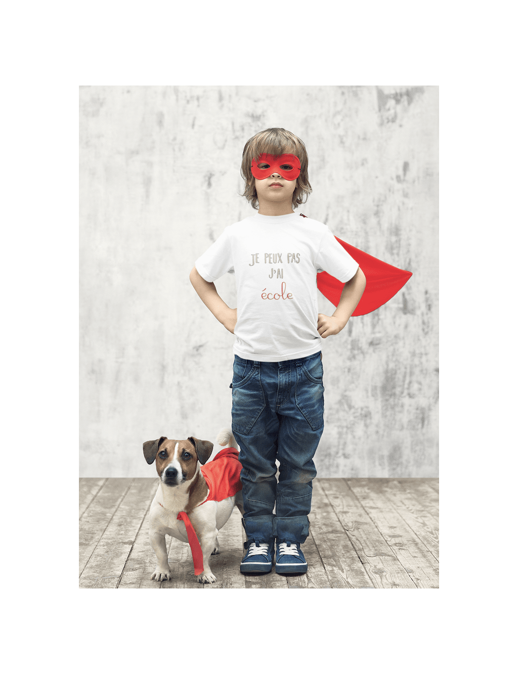 T-shirt enfant JE PEUX PAS J'AI ECOLE