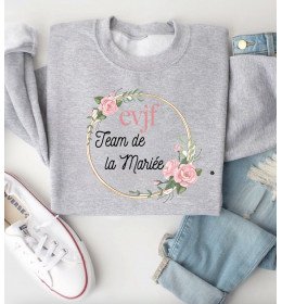 Sweat Femme Evjf Team De La Mariée Couronne De Rose