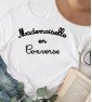 T-shirt femme Mademoiselle en "votre texte"