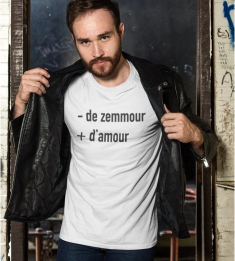 T-shirt homme MOINS DE ZEMMOUR PLUS D'AMOUR