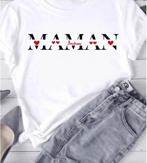 T-shirt Femme À PERSONNALISER MAMAN DE