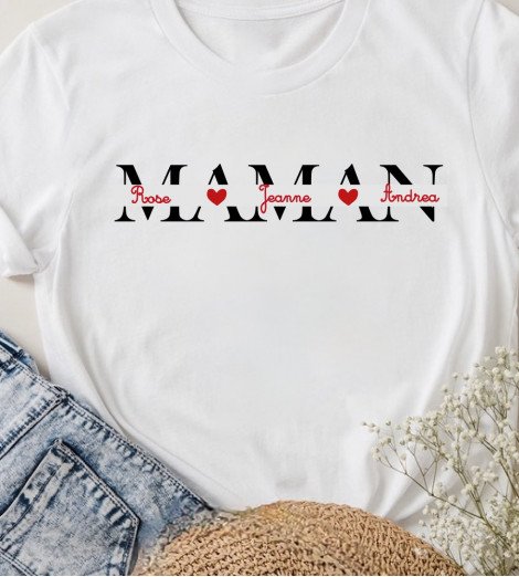 T-shirt Femme À PERSONNALISER MAMAN DE