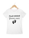 T-shirt enfant FILLE UNIQUE GRANDE SOEUR