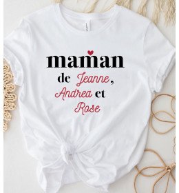 T-Shirt Femme À Personnaliser Maman Coeur