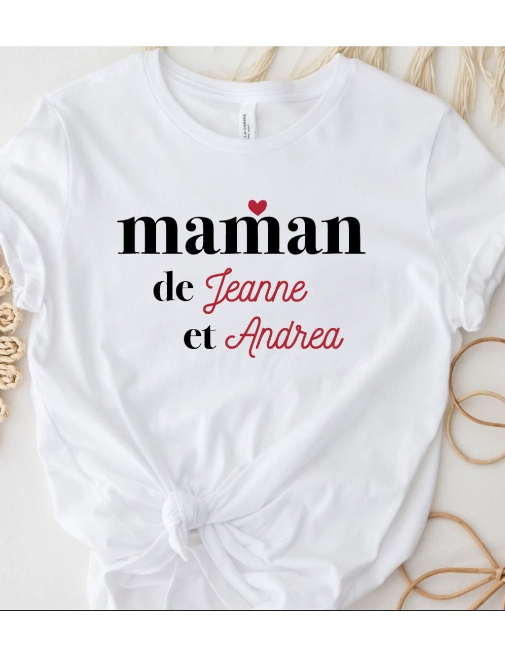 T-shirt Femme à personnaliser Maman Cœur | De Paris
