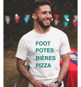 T-shirt homme FOOT POTES BIERES PIZZA