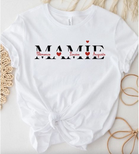 T-shirt Femme À PERSONNALISER MAMIE DE