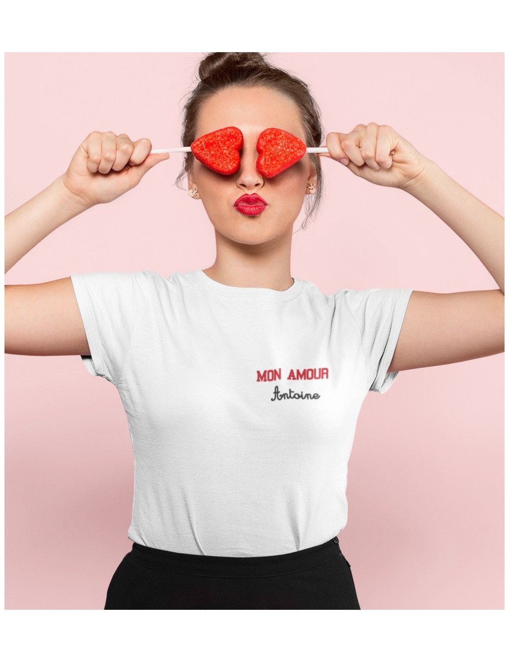 T-shirt femme Mon amour à personnaliser