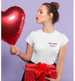 T-shirt femme Mon amour à personnaliser