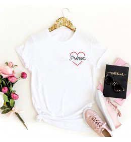 T-shirt femme coeur❤️ "prénom"