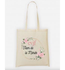 Tote Bag TEAM DE LA MARIÉE COURONNE DE ROSES