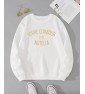 Sweat blanc Femme VIVRE D'AMOUR ET DE À PERSONNALISER