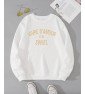 Sweat blanc Femme VIVRE D'AMOUR ET DE À PERSONNALISER