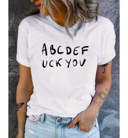 T-shirt femme ABCDEF...UCK YOU